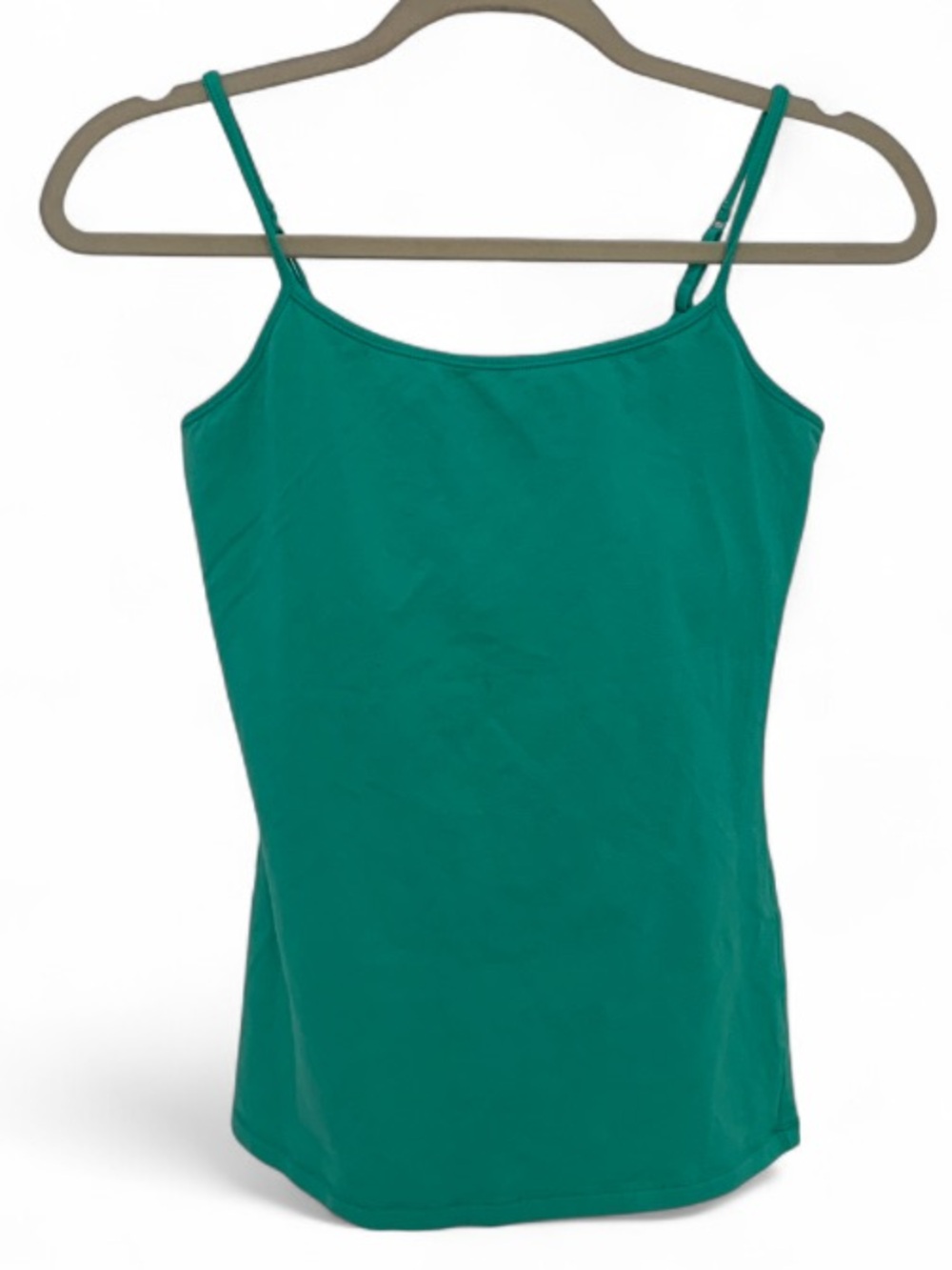 Express Beat Loved Camo Light Green Spaghetti-Strap Camisole Tank Top